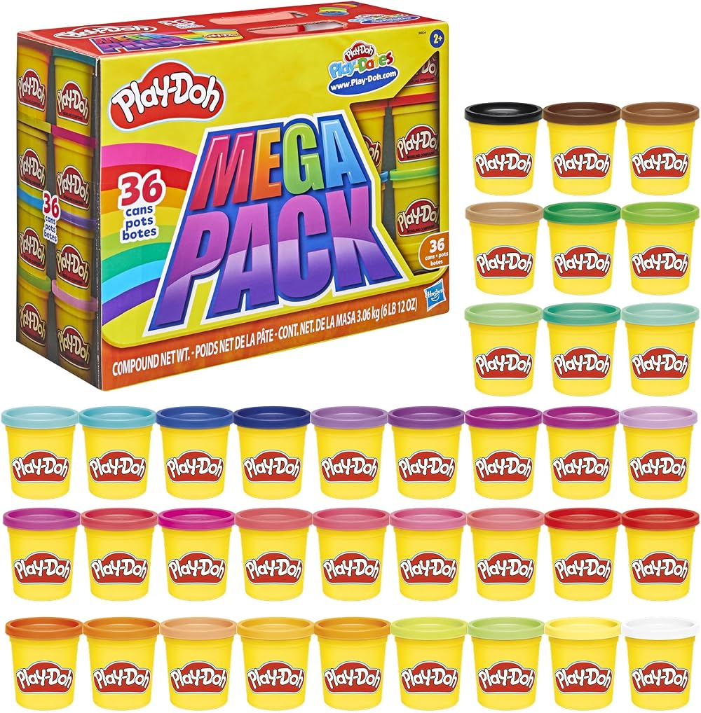 Play-Doh 36-Pack Mega Fun Set Non-Toxic Modelling Clay for Toddlers