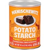 Manischewitz Pure Potato Starch, 16oz (1LB Resealable Container) Gluten Free, Non GMO, Kosher (Including Passover)