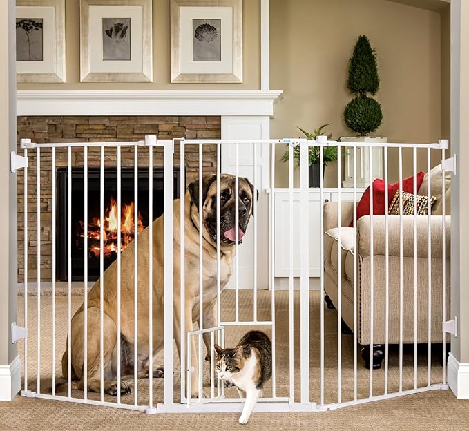 extra tall extending metal pet gate