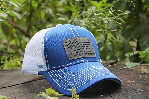 hat with fish american flag