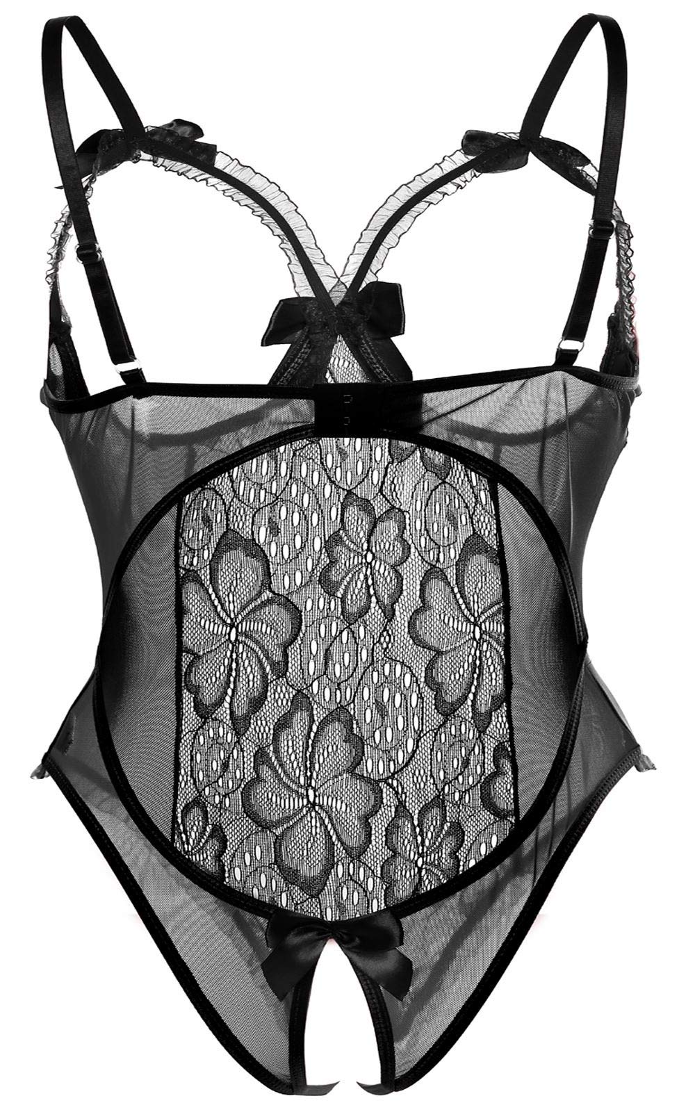 Lingerie for Women Sexy Teddy One-Piece Lace Babydoll Bodysuit Nightie Plus Size