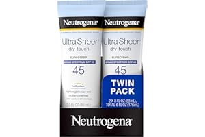 Neutrogena Ultra Sheer Dry-Touch Water Resistant and Non-Greasy Sunscreen Lotion with Broad Spectrum SPF 45, TSA-Compliant tr