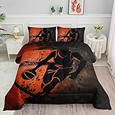 Smell Sunshine Kids Comforter Set Basketball Printed Pattern Bedding Set with 1 Comforter and 2 Pillowcases for Girls Boys Bedroom All Season(Cool Basketball Twin)