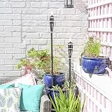 Harbour Housewares 6x Black 113cm Bamboo Garden Torches Outdoor Tiki Lamps view 4