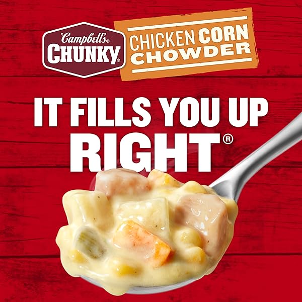 CAMPBELL’S CHUNKY SOUP, CHICKEN CORN CHOWDER SOUP, 18.8 OZ CAN