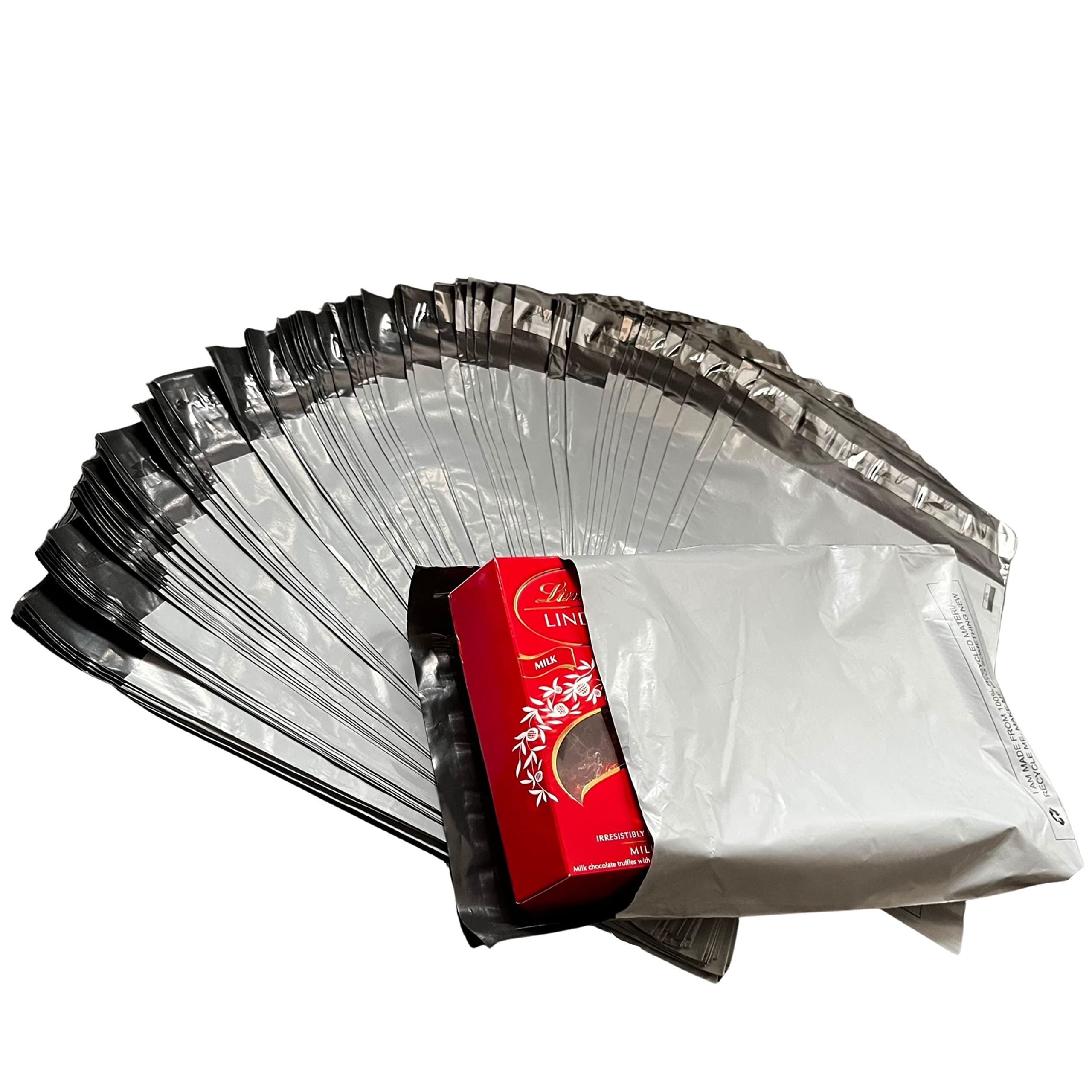 Calzette Grey Mailing Bags 9" x 12" - Parcel Delivery Packaging Bags - Plastic Postage & Packaging Mailers - — image 1