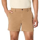 Amazon Essentials Men's Slim-Fit 5" Flat-Front Comfort Stretch Chino Shorts
