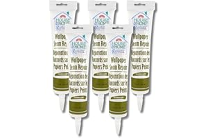 Red Devil 0878 Wallpaper Adhesive, House & Home Restore Premium Wall Paper Seam Repair Glue/Paste, Pack of 5, 5 oz.