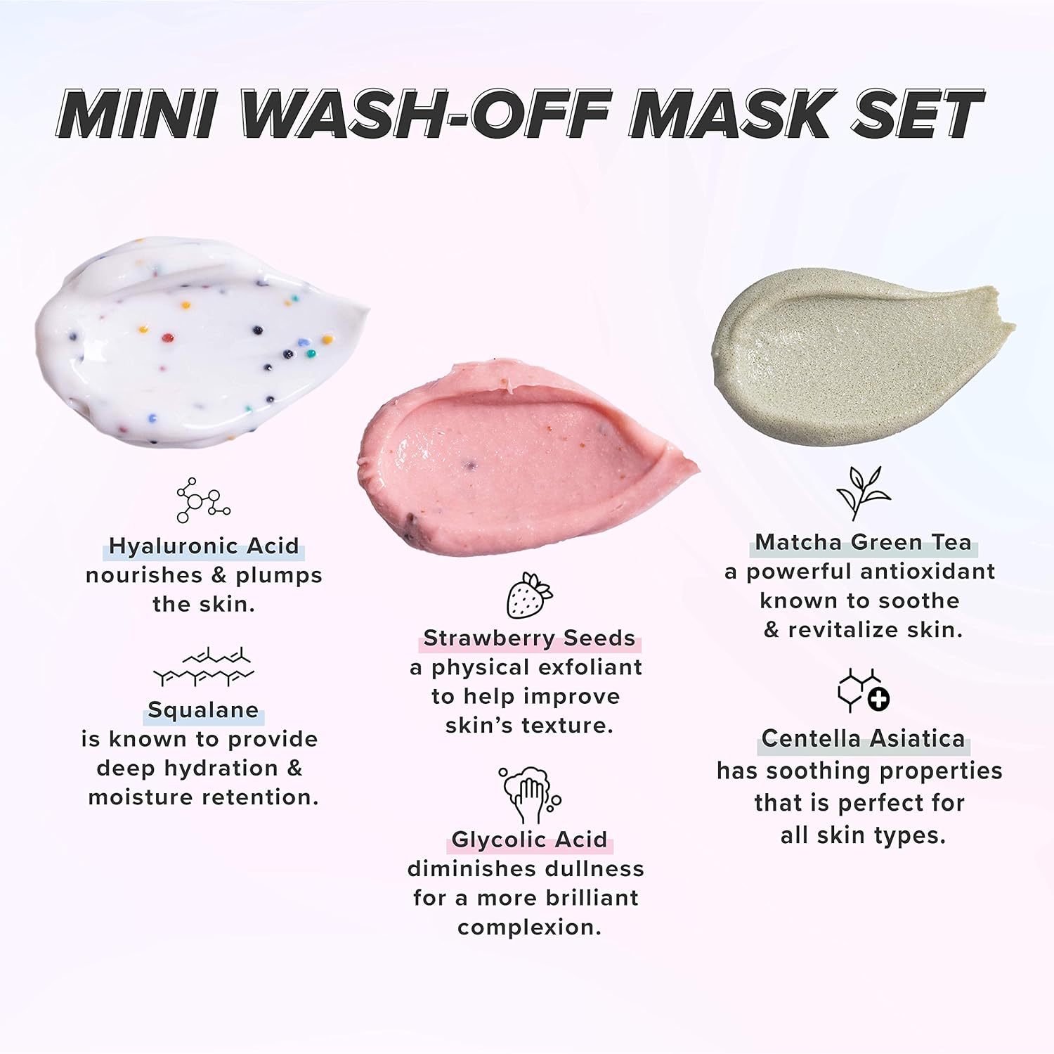 I DEW CARE Mini Scoops | Wash Off Face Mask Skin Care Trio | Korean Skin Care Starter Set | Self Care Gifts for Women | Facial Treatment, Vegan, Cruelty-free, Paraben-free: Beauty