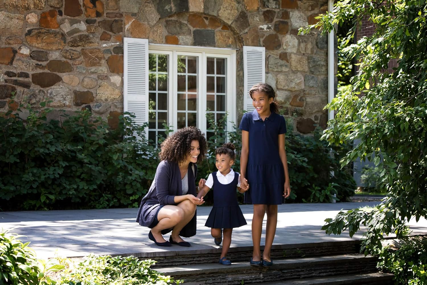 French Toast Girls' Ruffle Pique Polo Dress: Clothing