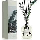COCORR&Iacute;NA Wild Mint &amp; Eucalyptus Reed Diffuser, 6.76 oz | Real Dried Eucalyptus Leaves, 8 Reeds, Long-Lasting Essential Oil, Home Fragrance, Bedroom or Bathroom D&eacute;cor