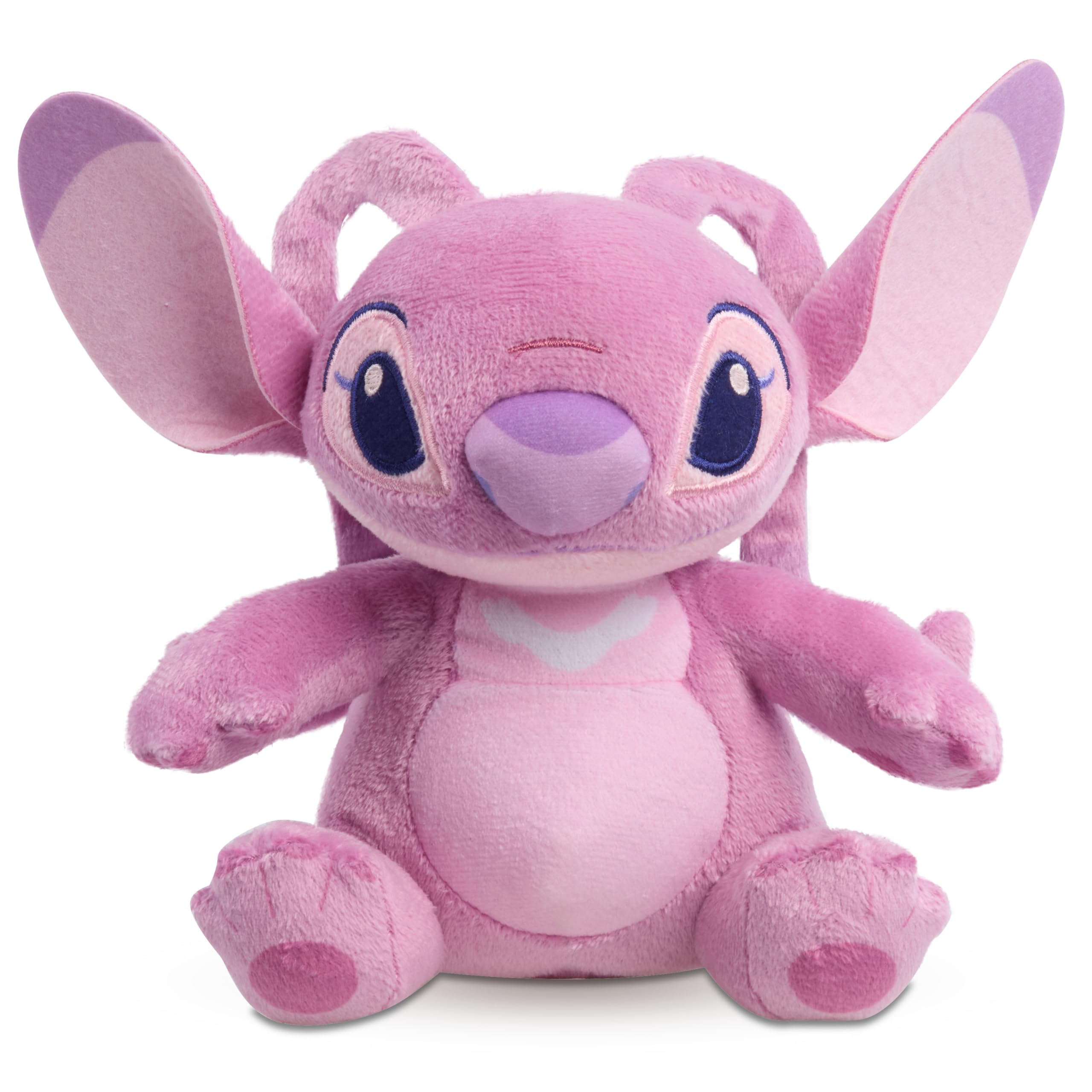 Disney Stitch 7.5" Small Angel Plush Stuffed Animal, Soft & Huggable, Toy for Fans & Kids by Just Play, Kids Toys for Ages 2 Up by Just Play