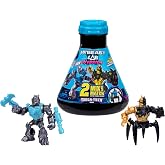 MRBEAST LAB Hybrids Rockhyde + Shadowfin Multi Pack, MrBeast Toys | Includes 2 buildable 4-inch beast game figures with 10 points of articulation, 4 battle accessories, and a containment vessel