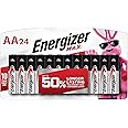 Energizer AA Batteries (24 Count), Double A Max Alkaline Battery