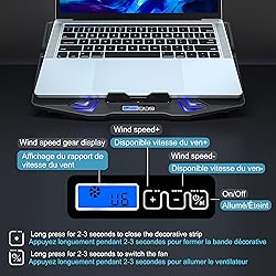 TopMate C5 12-15.6 inch Gaming Laptop Cooler