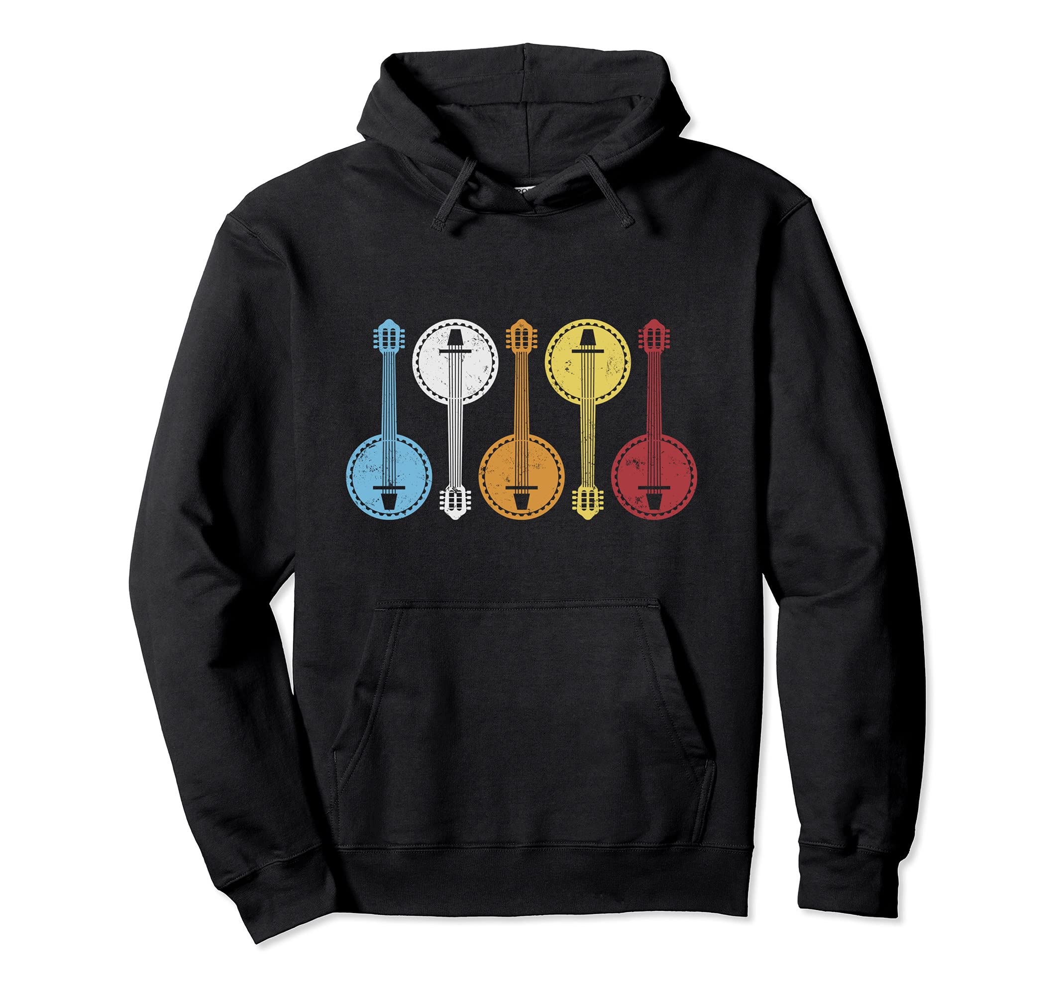 Funny Banjo Bluegrass Music Lover Banjo Guitar Pullover Hoodie