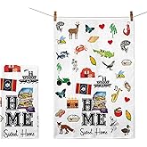 Home Sweet Home Mississippi Kitchen Towel - Housewarming And Homecoming Gifts - Mississippi State Favorite Symbol Dish Towels Gifts For Women Friends For Birthdays Mother's Day And Holidays