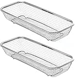 Ceiteo 2Pcs Dishwasher Baskets, Stainless Steel Mesh Drain for Kitchen Small Items, Silverware Utensil Organizing for Chopsticks,Knives,Scoops