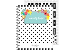 Schoolgirl Style Simply Stylish Tropical Teacher Planner, 8" x 11" Undated Teacher Planner With Planner Stickers, Teacher Planners and Lesson Planner for Classroom Organization and Classroom Décor