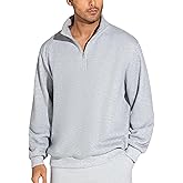 THE GYM PEOPLE Men's Half Zip Sweatshirt Long Sleeve Fleece Pullover Basic Workout Tops