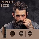 Striking Viking Boar Bristle Beard Brush 4.3 in Brown Anti-Static view 4