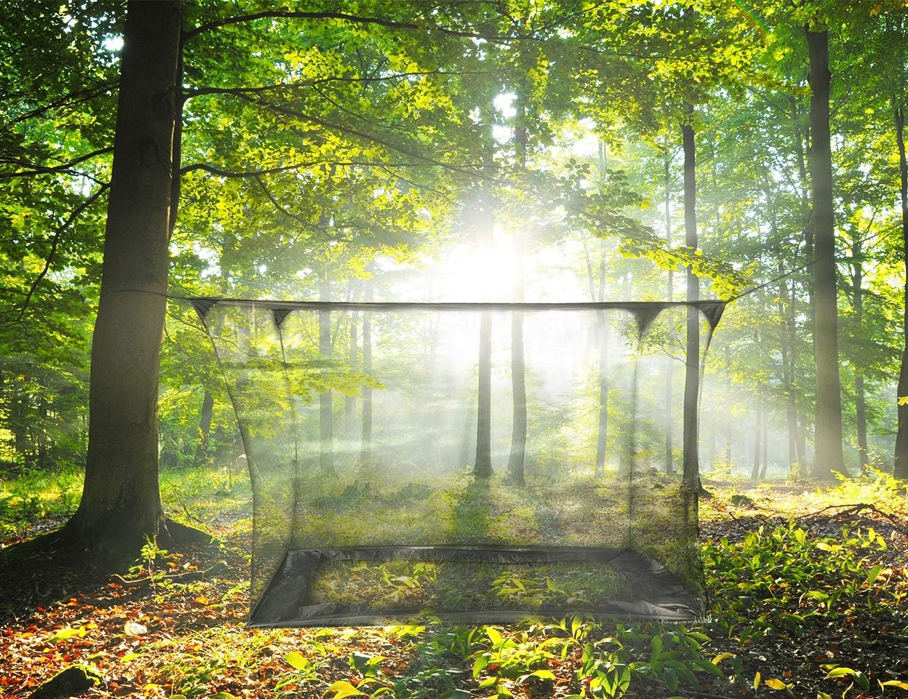 GLORYFIRE Camping Mosquito Net Four Corners Enhanced Tactical Mosquito Net Outdoor Mosquito Net Bar Olive Drab: Sports & Outdoors