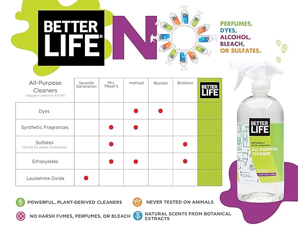 LIFE NATURAL ALL-PURPOSE CLEANER, SAFE AROUND KIDS & PETS, UNSCENTED, 32 FL OZ (PACK OF 1), 2409M