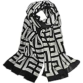 Baishizhou Scarfs for Women Light Soft Solid plaid Fashion Scarves Sunscreen Shawls for All Seasons
