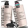 34 OZ Hydrating Shampoo & Conditioner Set for Dry, Damaged, Oily & Fine Hair | Strengthens Roots for Thicker, Stronger Hair, Nourishes Scalp, Reduces Breakage (Pack of 2)