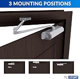 XFORT Adjustable Overhead Door Closer Up to 60kg Capacity view 4