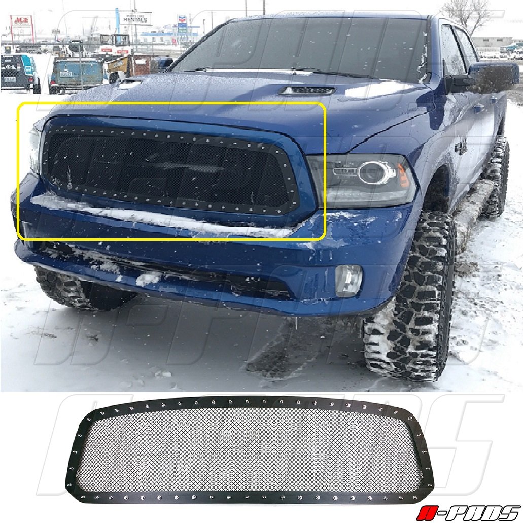 Dodge Ram 1500 20132014 2015 16 2017 Steel Black Rivet Wire Mesh