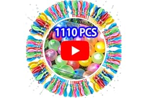 HELLCUP Water Balloons Quick Fill Water Balloon Pools Party 【1110 PCS】 Multicolored Colored Water Balloons Splash Fun Summer Pools Party Outdoor Safety Water Bomb Fight (1110pcs Multicolored)