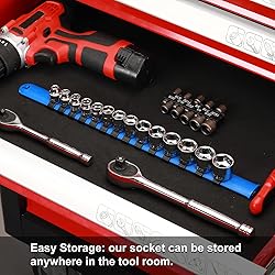 CASOMAN 14 Piece 3/8" Drive 6 Point Stubby Socket