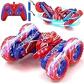 SOGAWEBB Spider Remote Control Cars for Boys 4-7, 360° Spinning RC Stunt Car with 2 Batteries Cool Lights Toys Birthday Gift for Boys 4 5 6 7 8 9 10 11 12 Year Old