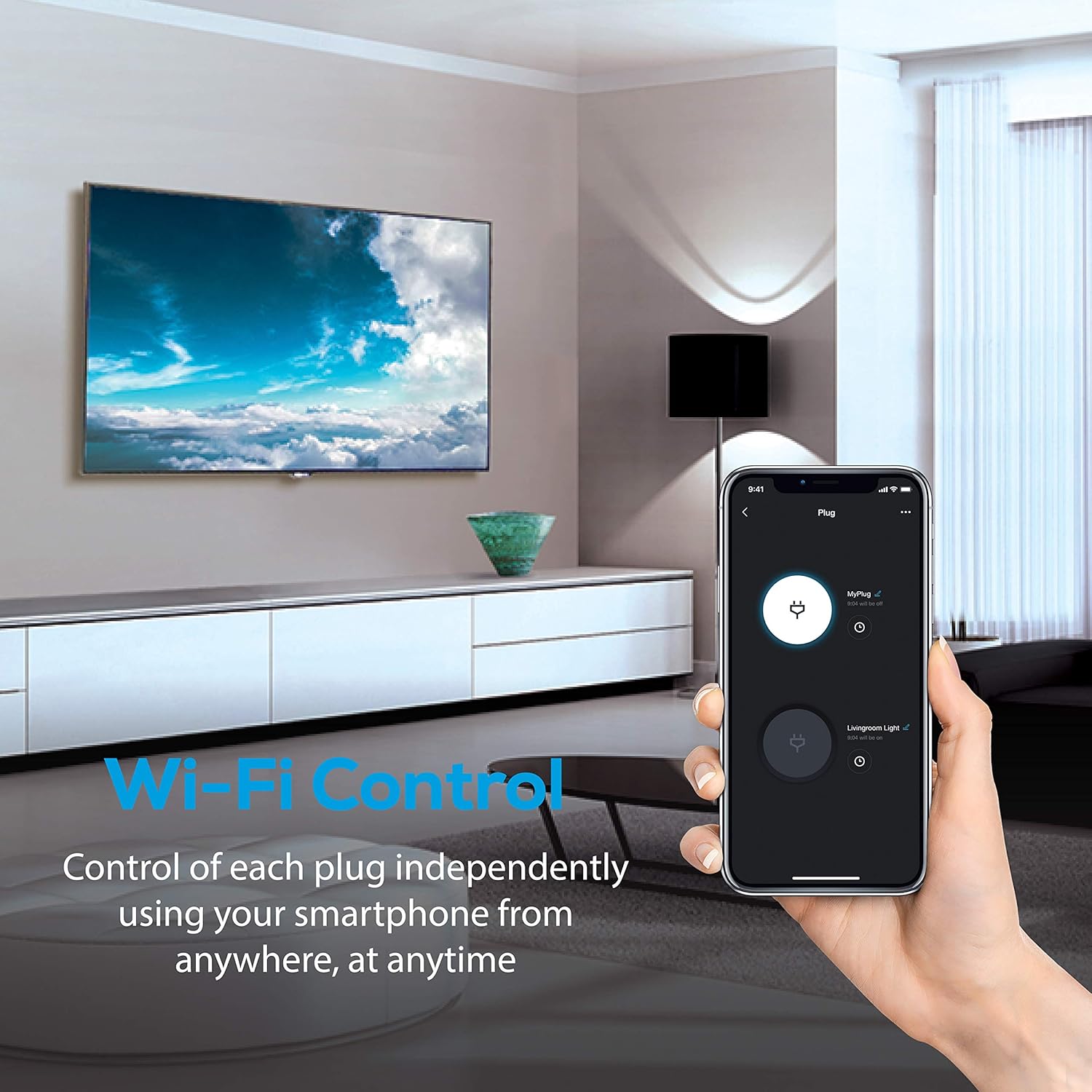 Geeni Switch Duo Double Smart Plug, White, 2 Outlets – No Hub Works with  Alexa, Google Assistant & Microsoft Cortana, Requires 2.4 GHz Wi-Fi - - 