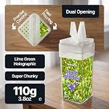 Hemway Glitter Lime Green Holographic 110g Shaker - Super Chunky Craft Glitter view 2