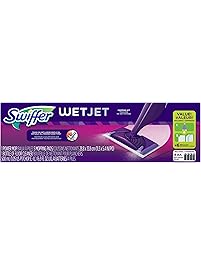 Swiffer WetJet Hardwood and Floor Spray Mop Cleaner Starter Kit, Includes: 1 Power Mop, 5 Pads, Cleaner Solution, Batteries