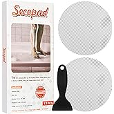 Secopad Original Bathtub Non-Slip Stickers for Tub & Shower Floor, Strong Anti-Slip Shower Stickers with Scraper Ideal for Families with Kids, Adults & Seniors, 24 PCS (Clear)