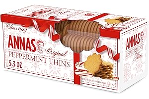 ANNAS Anna's Thins - Peppermint Pepparkakor - 5.25 Ounce (Pack of 1) non GMO + Vegan