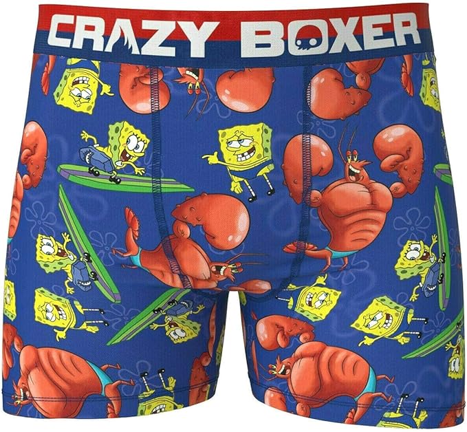 Crazy Boxer Men's Spongebob Ripped Pants Fitted Boxer Brief Underwear