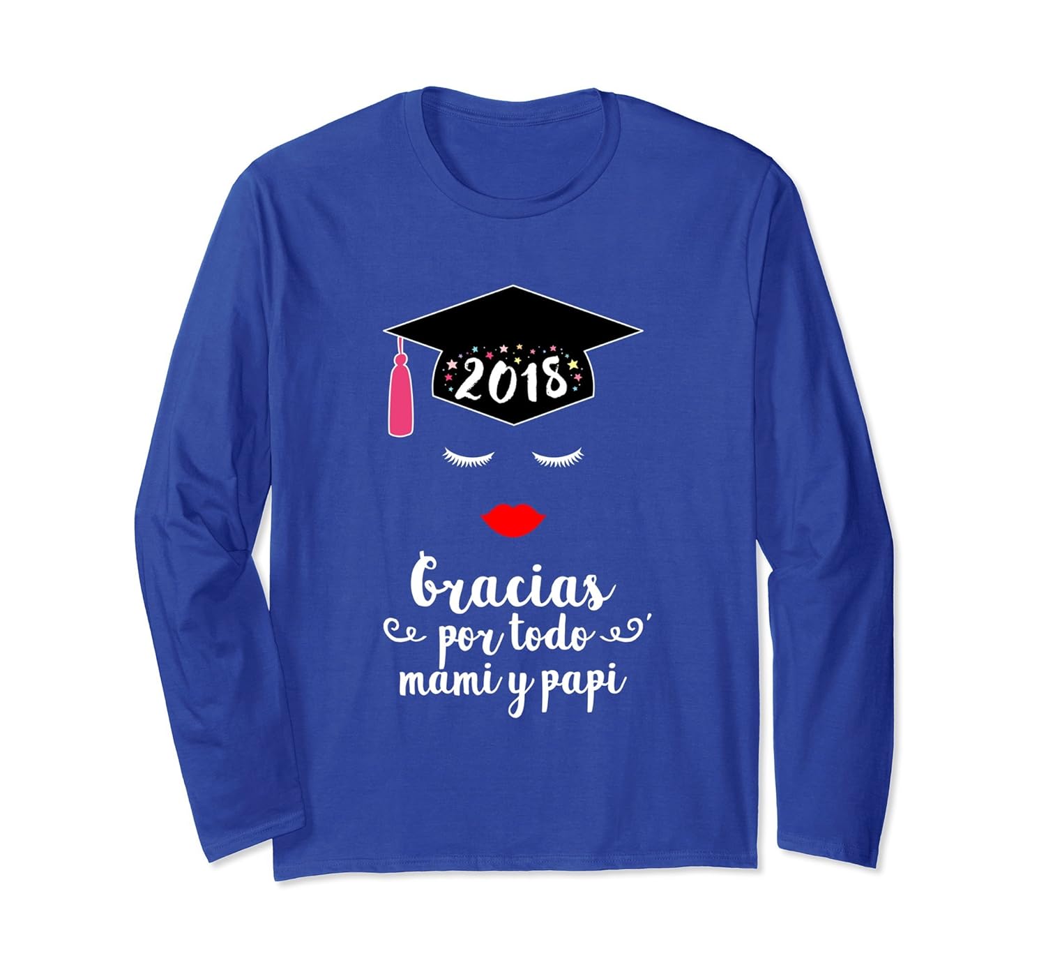Latina Student Thank You Parents Graduate Long Sleeve Tshirt-anz