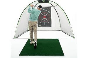 The Indoor Golf Shop - Hitting Net with Target Knotless Golf Net for Indoor and Outdoor Practice - Arrives Ready to Assemble and Use