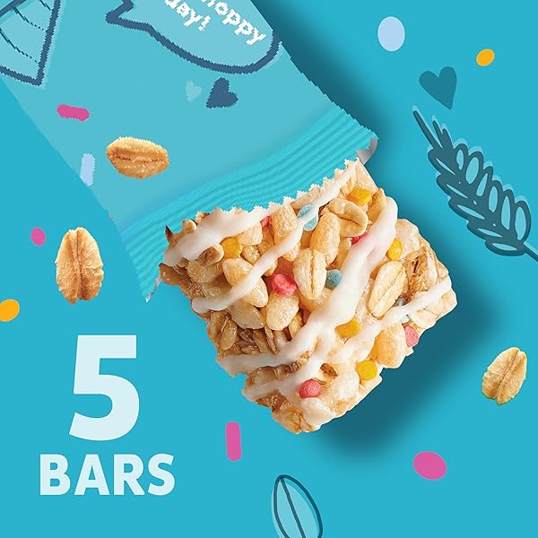 ANNIE’S GLUTEN FREE CHEWY GRANOLA BARS, BIRTHDAY CAKE, 5 BARS, 4.9 OZ