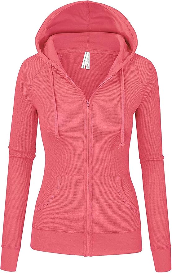 Women's Active Casual Zip Up Hoodie Jacket, Lightweight