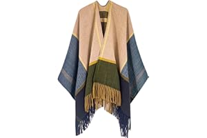 Breezy Lane Women's Shawl Wraps Warm Poncho Ruana Wrap Cardigan