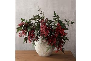 Zeyune 3 Pcs Fall Artificial Dusty Plum Stem Sedum Berry Stem Autumn Faux Berry Picks Branches Faux Spray for Home Halloween Thanksgiving Farmhouse Mantel Harvest DIY Decorations (Burgundy)