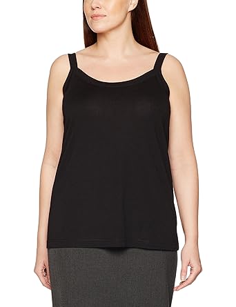 Ulla Popken Große Größen Damen große Größe bis 62+, Basic-Top, Spaghetti-Top , Trägertop mit schmalen Träger, Uni Trägerhemd 