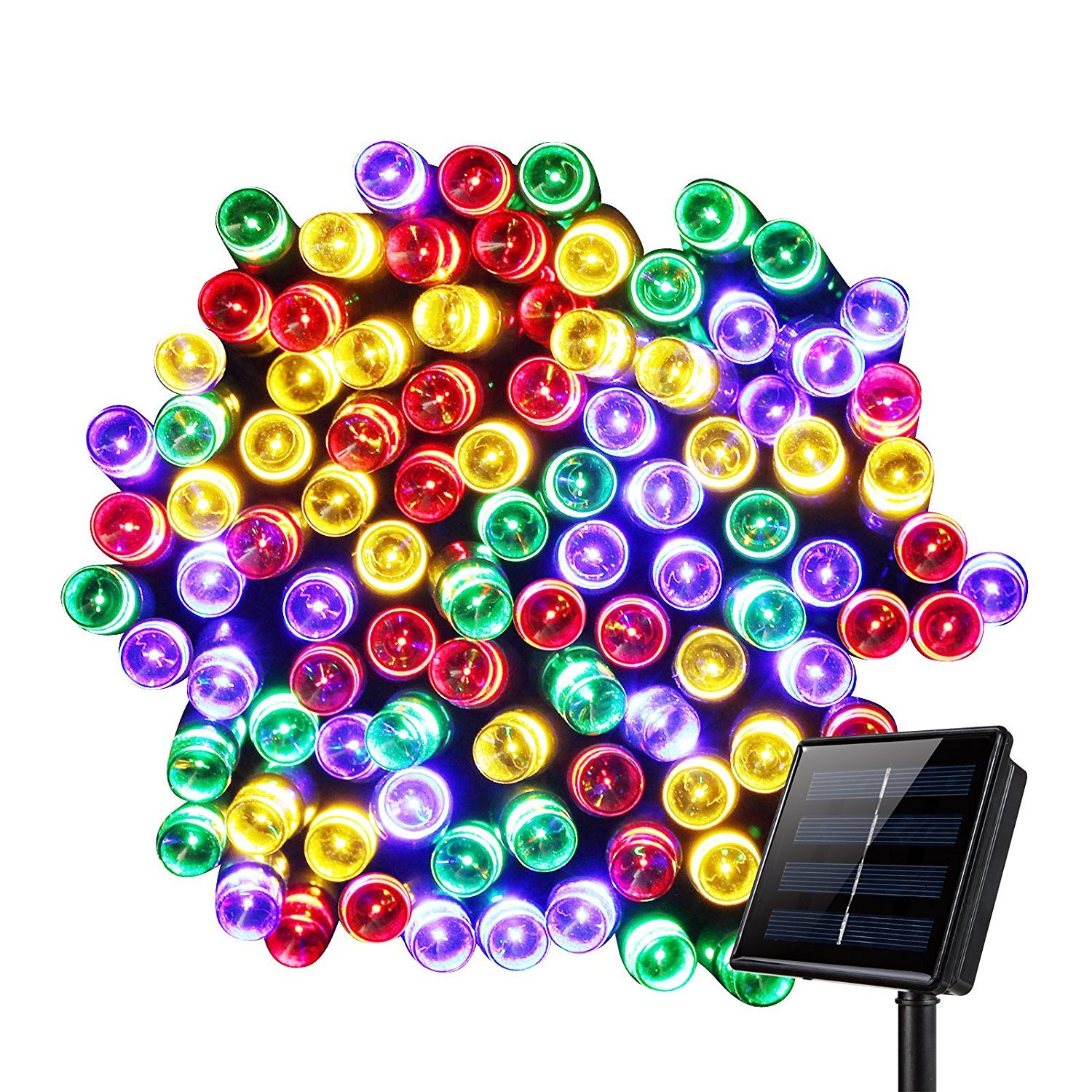 Mehrfar Solar Lichterkette Garten,KINGCOO Wasserdicht 72ft 200led
