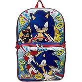 Ruz Sonic The Hedgehog 16 Inch Backpack With Detachable Matching Lunch Box (Sonic III)