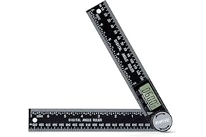 Kirphealy Digital Angle Finder Protractor, 7inch 200mm Angle Gauge Professional Measuring Tool, Third Generation Adjustable Angle Ruler, Quick Display for Carpentry Construction and Home Improvement